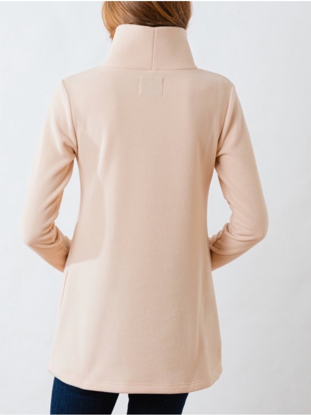 Dudley Stephens Natural Blush Cobble Hill Vello Fleece Tunic Pullover Small - Picture 3 of 8